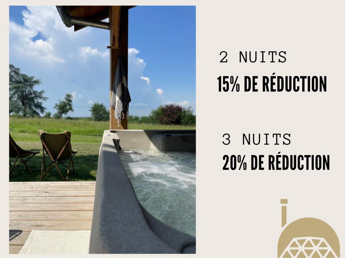 Dome Insolite Cedre Jacuzzi Et Petits Dejeuners Inclus Lagraulet-du-Gers Esterno foto